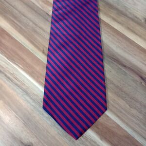 Vintage Lauren Ralph Lauren Tie Necktie‎ 100% Silk USA Made Repp Hand Finished